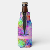 "buntes abstraktes Mosaikglas", "rosa bl Flaschenkühler (Flasche Rückseite)