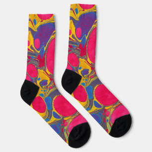 Buntes abstraktes Muster Crew Socke