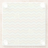 buntes abstraktes Muster, Wellen Glasuntersetzer (Rückseite)