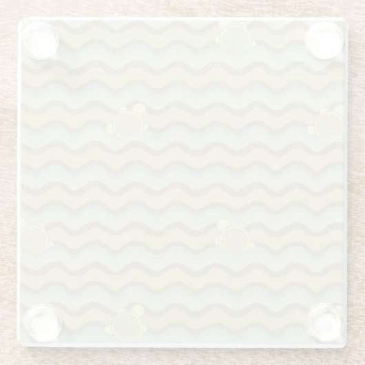 buntes abstraktes Muster, Wellen Glasuntersetzer (Rückseite)