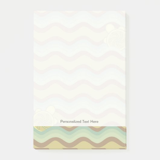 buntes abstraktes Muster, Wellen Post-it Klebezettel (Vorderseite)