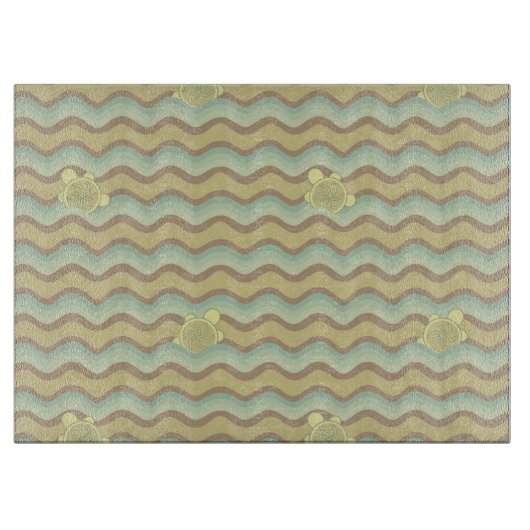 buntes abstraktes Muster, Wellen Schneidebrett (Vorderseite)