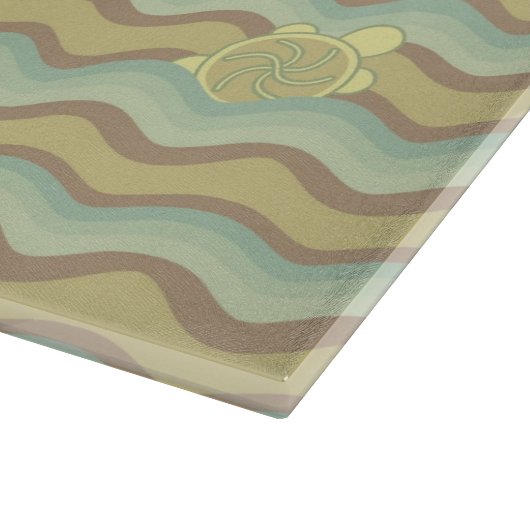 buntes abstraktes Muster, Wellen Schneidebrett (Ecke)