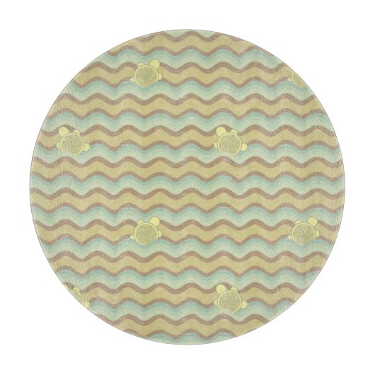 buntes abstraktes Muster, Wellen Schneidebrett (Vorderseite)