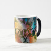 Buntes abstraktes Schlangenhautmuster Verwandlungstasse (VorderseiteRechts)