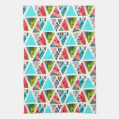 Buntes abstraktes tropisches Muster Geschirrtuch (Vertikal)