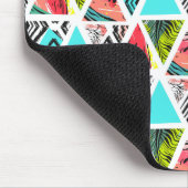 Buntes abstraktes tropisches Muster Mousepad (Ecke)