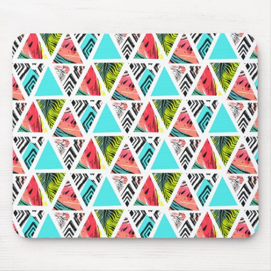 Buntes abstraktes tropisches Muster Mousepad (Vorne)