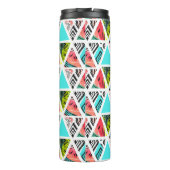 Buntes abstraktes tropisches Muster Thermosbecher (Rückseite)