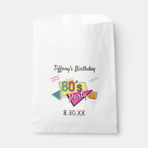 Buntes Achtzigerjahre Party Geschenktütchen