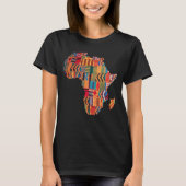 Buntes Afrikakarten T-Shirt feiern (Vorderseite)