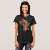 Buntes Afrikakarten T-Shirt feiern (Vorne ganz)