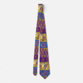 Buntes afrikanisches ethnisches Stammes- Muster Krawatte (Rückseite)