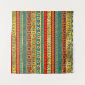 Buntes afrikanisches ethnisches Stammes- Muster Wandteppich (Vorderseite (Horizontal))