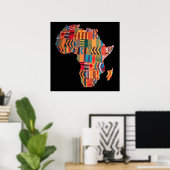 Buntes afrikanisches Kartenposter Poster (Heimbüro)