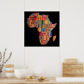 Buntes afrikanisches Kartenposter Poster (Küche)