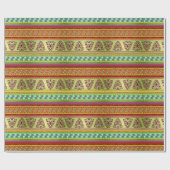 Buntes afrikanisches Masken-Streifen Kente Muster Geschenkpapier (Flach)