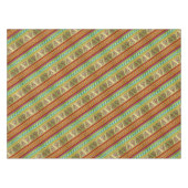 Buntes afrikanisches Masken-Streifen Kente Muster Tischdecke (Vorderseite (Horizontal))