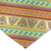 Buntes afrikanisches Masken-Streifen Kente Muster Tischdecke (Schrägansicht)