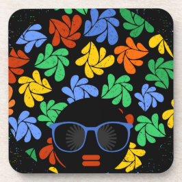 Buntes Afro Liebe Getränkeuntersetzer