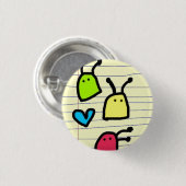 buntes alien Blobsgekritzel Button (Vorne & Hinten)