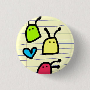 buntes alien Blobsgekritzel Button
