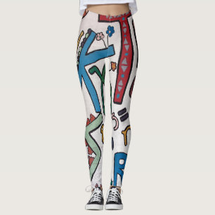 Buntes Alphabet Leggings