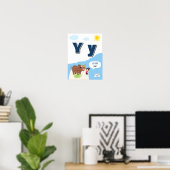 Buntes Alphabet-Lernposter Buchstabe Y Poster (Heimbüro)
