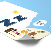 Buntes Alphabet-Lernposter Buchstabe Z Poster (Ecke)