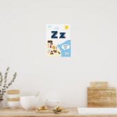 Buntes Alphabet-Lernposter Buchstabe Z Poster (Küche)
