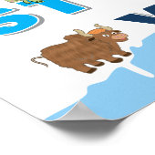 Buntes Alphabet-Lernposter  Poster (Ecke)