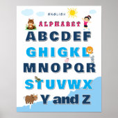 Buntes Alphabet-Lernposter  Poster (Vorne)