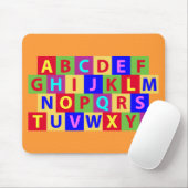 Buntes Alphabet Mousepad (Mit Mouse)