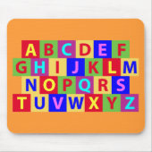 Buntes Alphabet Mousepad (Vorne)