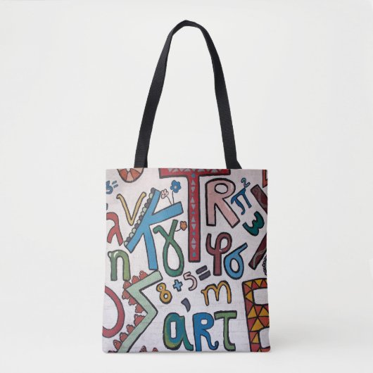 Buntes Alphabet  Tasche (Vorderseite)