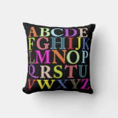 Buntes Alphabet- und Zahl-Wurfskissen Kissen (Vorderseite)