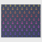 Buntes Anker-Geschenkpapier Geschenkpapier (Flach)