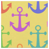Buntes Anker-Muster-Retro See Stoff (Nahaufnahme)