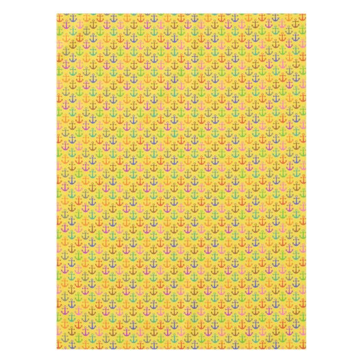 Buntes Anker-Muster-Retro See Tischdecke (Vorderseite)