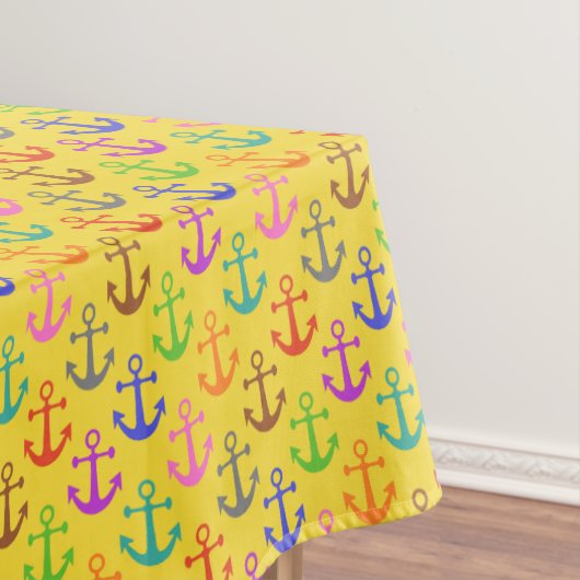 Buntes Anker-Muster-Retro See Tischdecke (Beispiel)