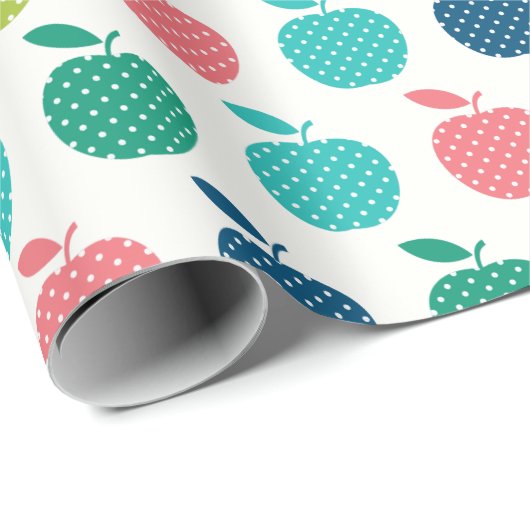 Buntes Apple-Packpapier Geschenkpapier (Rolleneckpunkt)