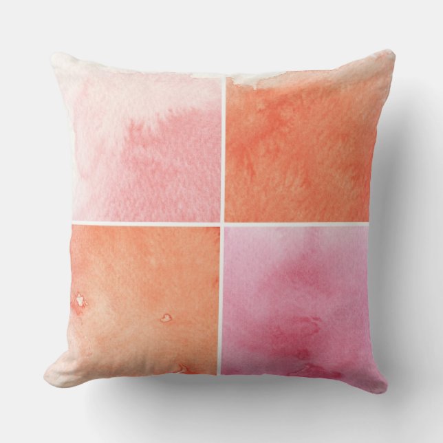 buntes Aquarell Kissen (Vorderseite)