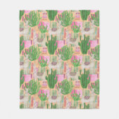 Buntes Aquarell-Lama-Muster Fleecedecke (Vorderseite)