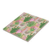 Buntes Aquarell-Lama-Muster Fliese (Seite)