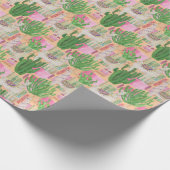 Buntes Aquarell-Lama-Muster Geschenkpapier (Ecke)