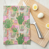 Buntes Aquarell-Lama-Muster Geschirrtuch (Viertel Falte)