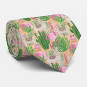 Buntes Aquarell-Lama-Muster Krawatte (Gerollt)