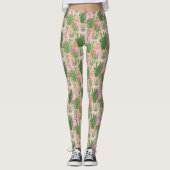 Buntes Aquarell-Lama-Muster Leggings (Vorderseite)