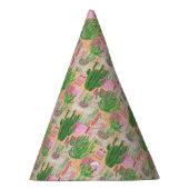 Buntes Aquarell-Lama-Muster Partyhütchen (Rechts)