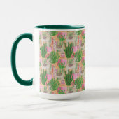 Buntes Aquarell-Lama-Muster Tasse (Links)